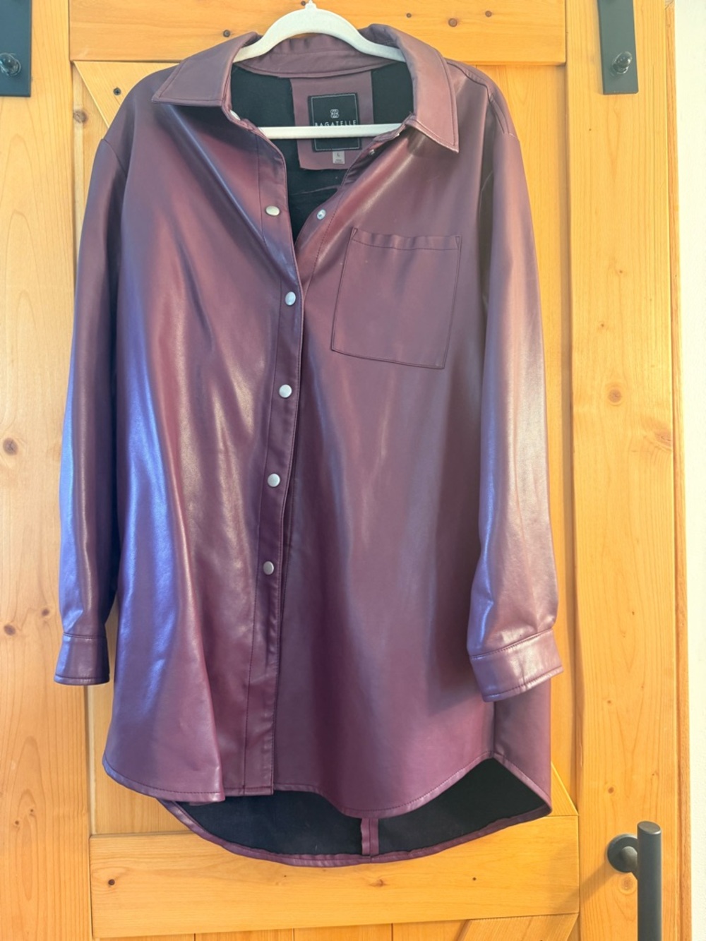 Bagatelle Plum Faux Leather Jacket
